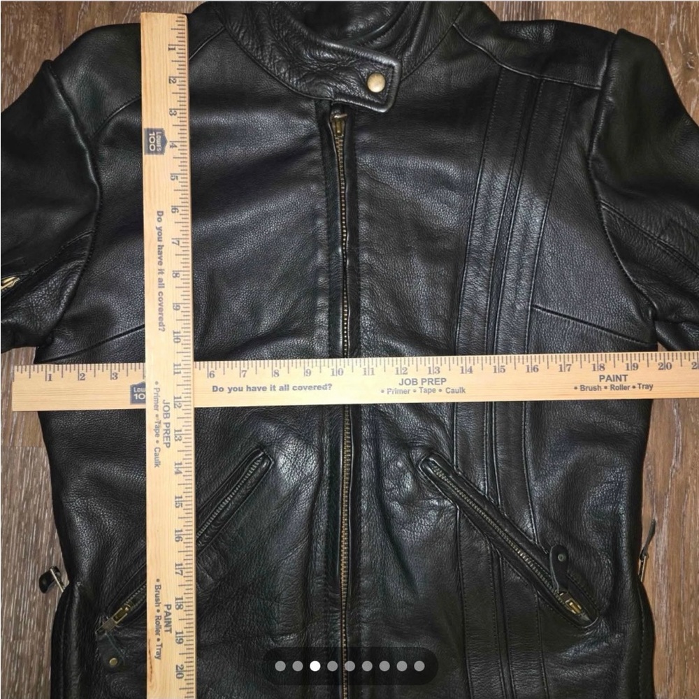 Unik Black Leather Jacket with removable lining - Picture 3 of 9